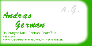 andras german business card